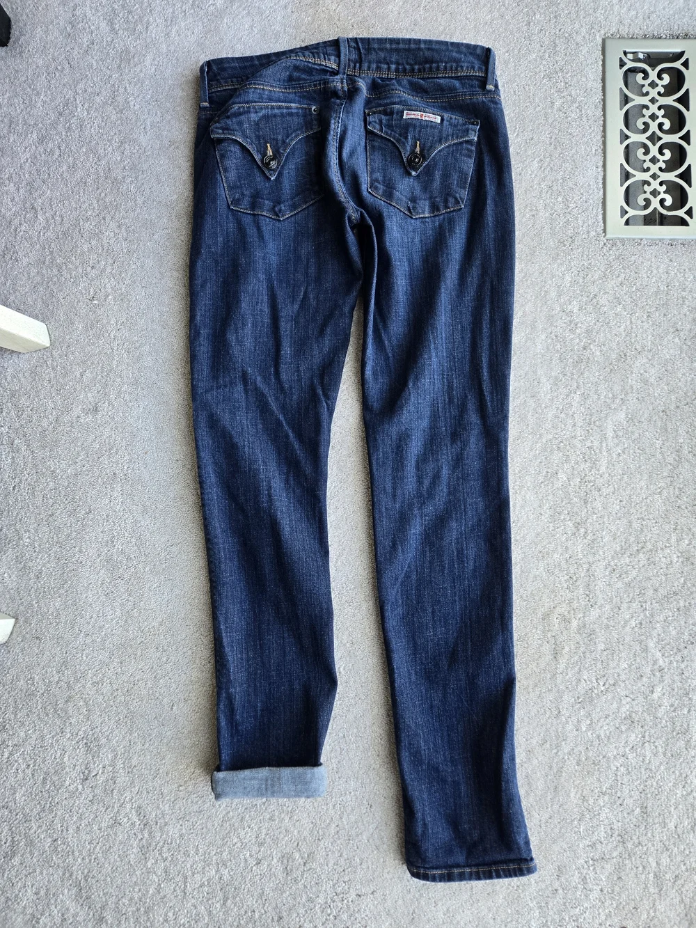 Hudson Jeans Women's Straight Dark Blue Denim - Picture 4 of 9
